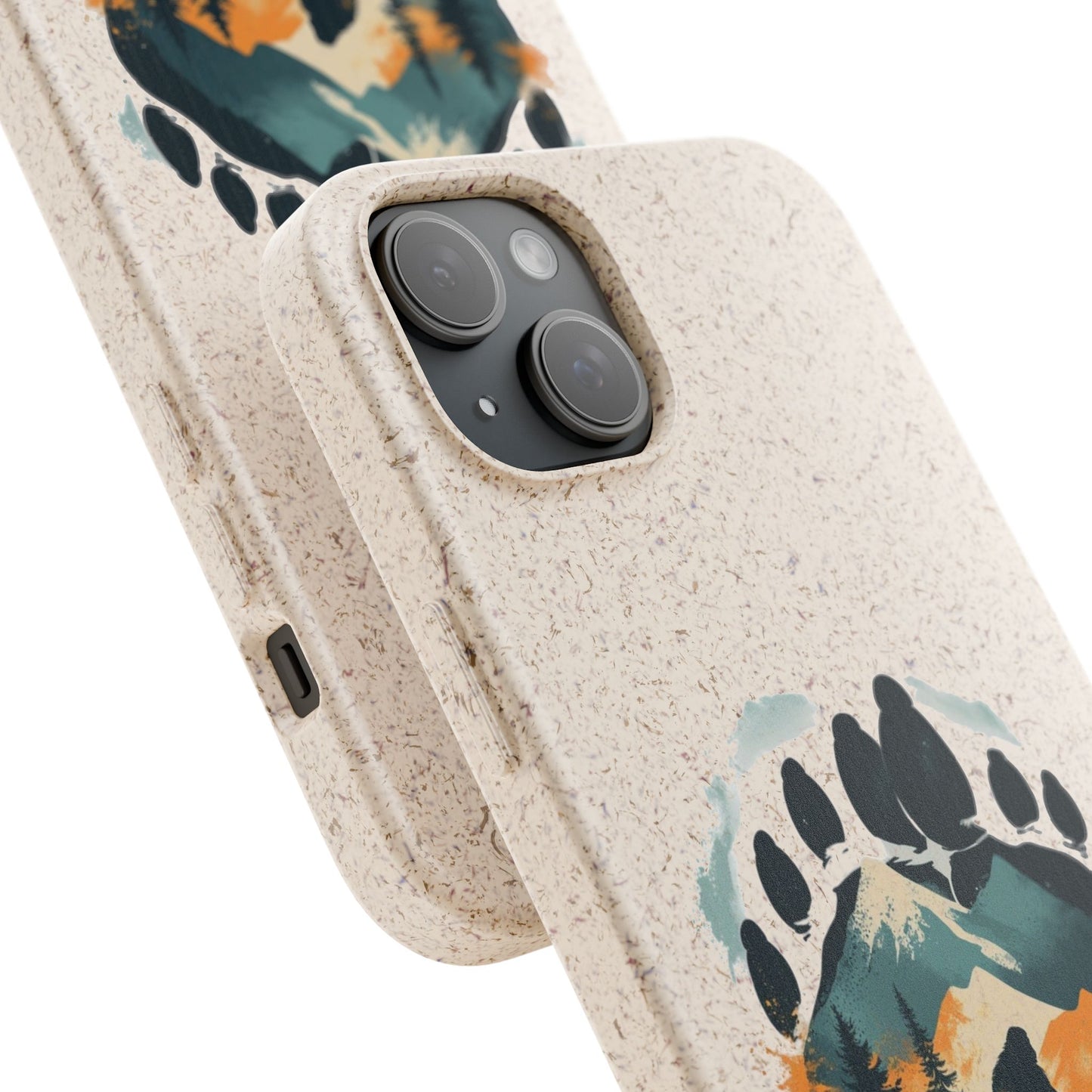 Bigfoot Print Phone Case – Compostable PLA & Bamboo Forest Design Printify