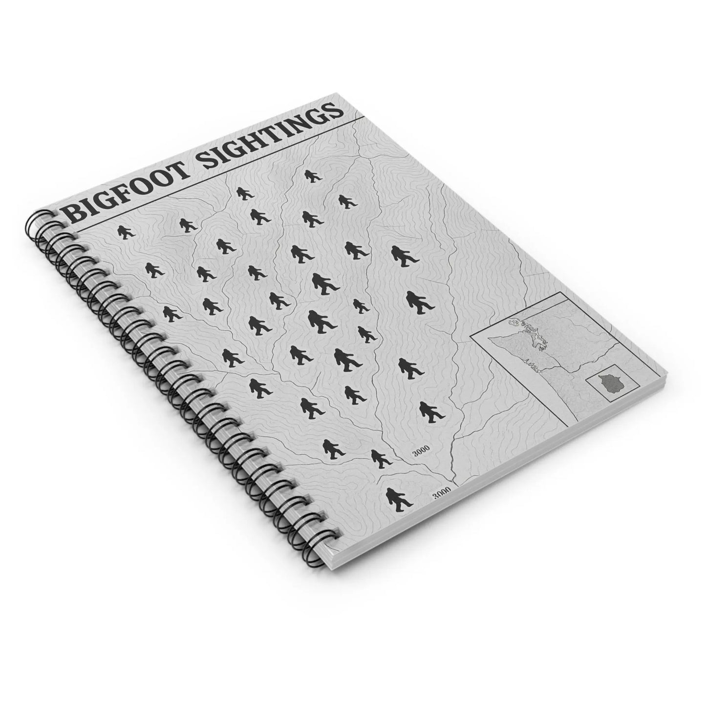 Oregon Bigfoot Sightings Spiral Notebook — Ruled Journal for Cryptid Hunters & Outdoor Notes Printify