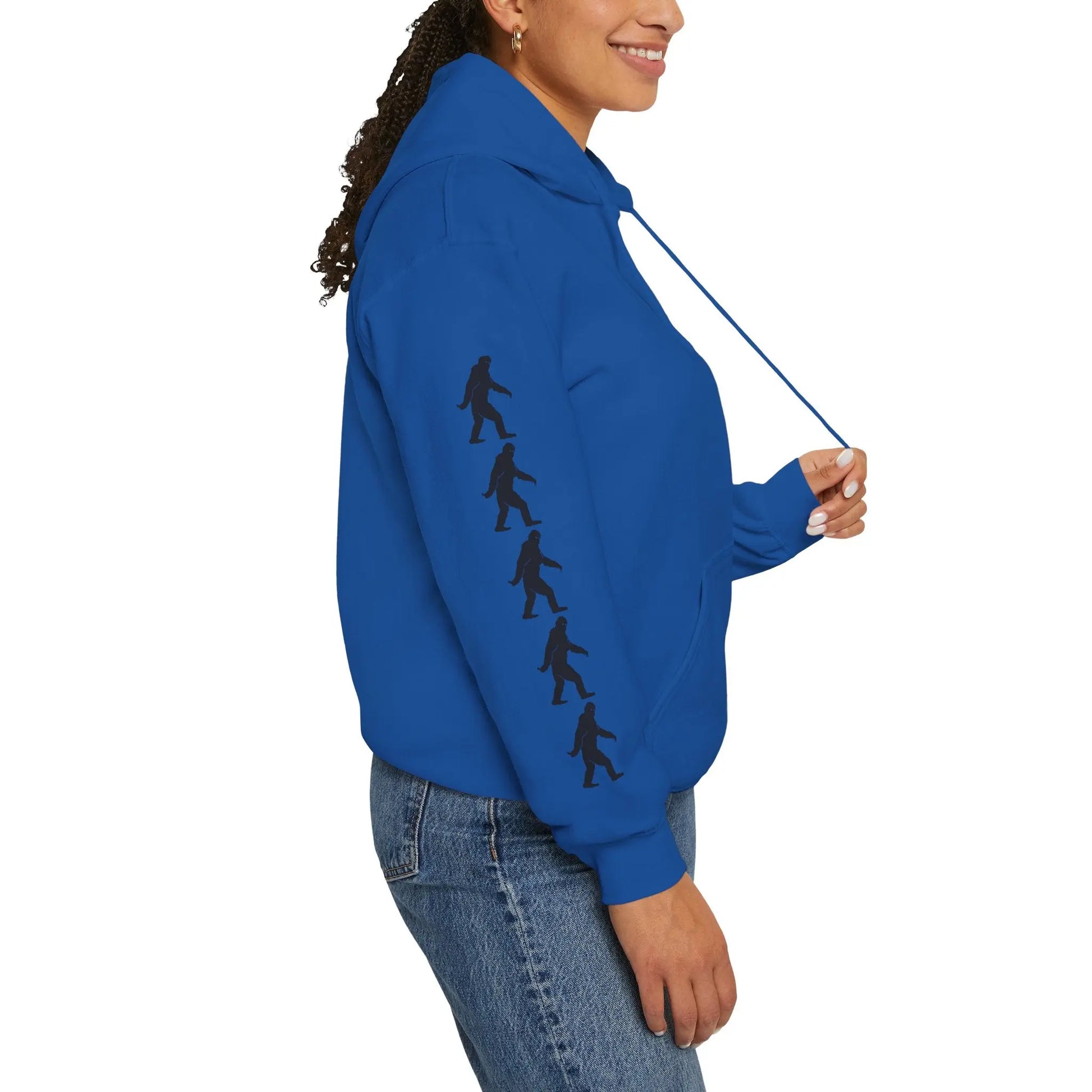 Bigfoot Forest Hoodie — Sasquatch Silhouette Sunset Pullover Printify