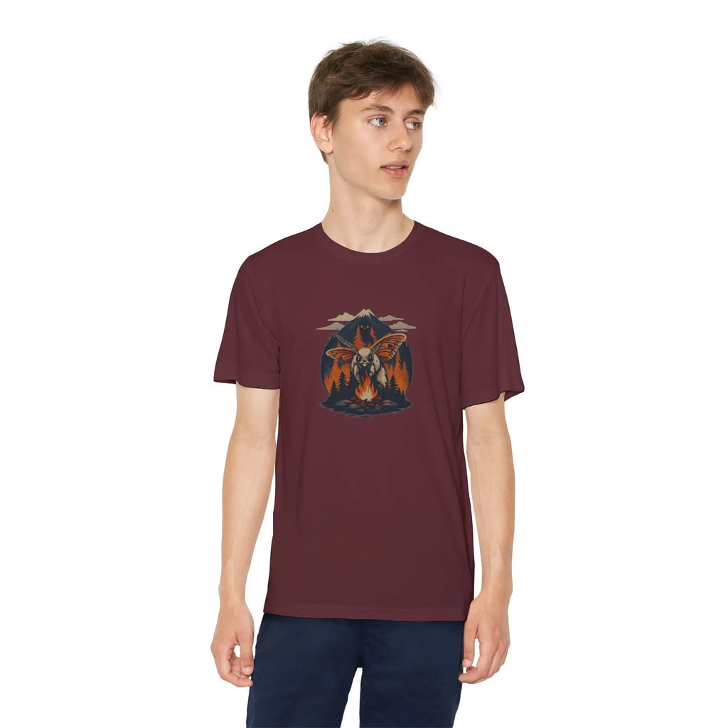 Youth Adventure Tee – Kids’ Mountain Design Outdoor & Hiking Shirt, Perfect Gift for Young Nature Lovers Printify