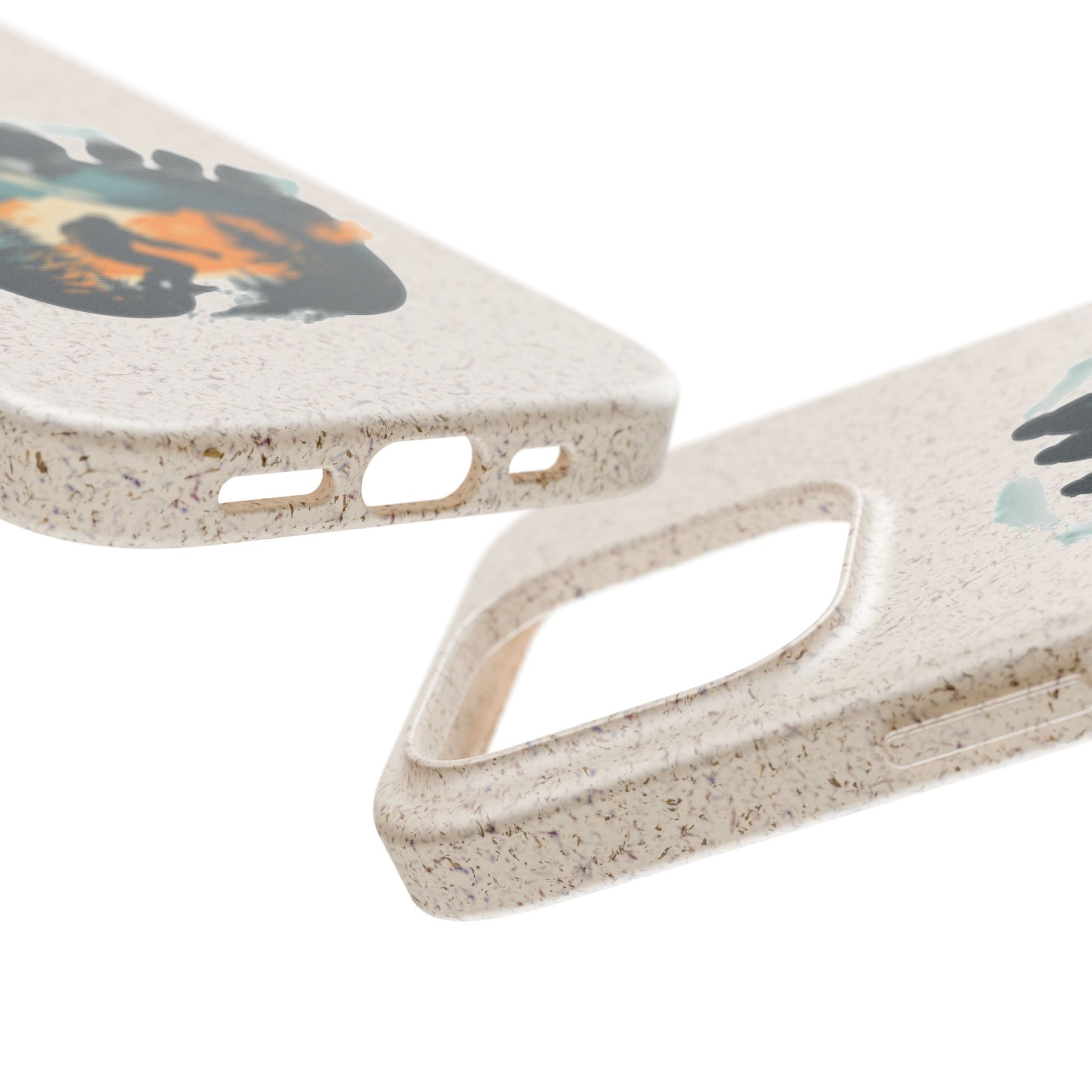 Bigfoot Print Phone Case – Compostable PLA & Bamboo Forest Design Printify