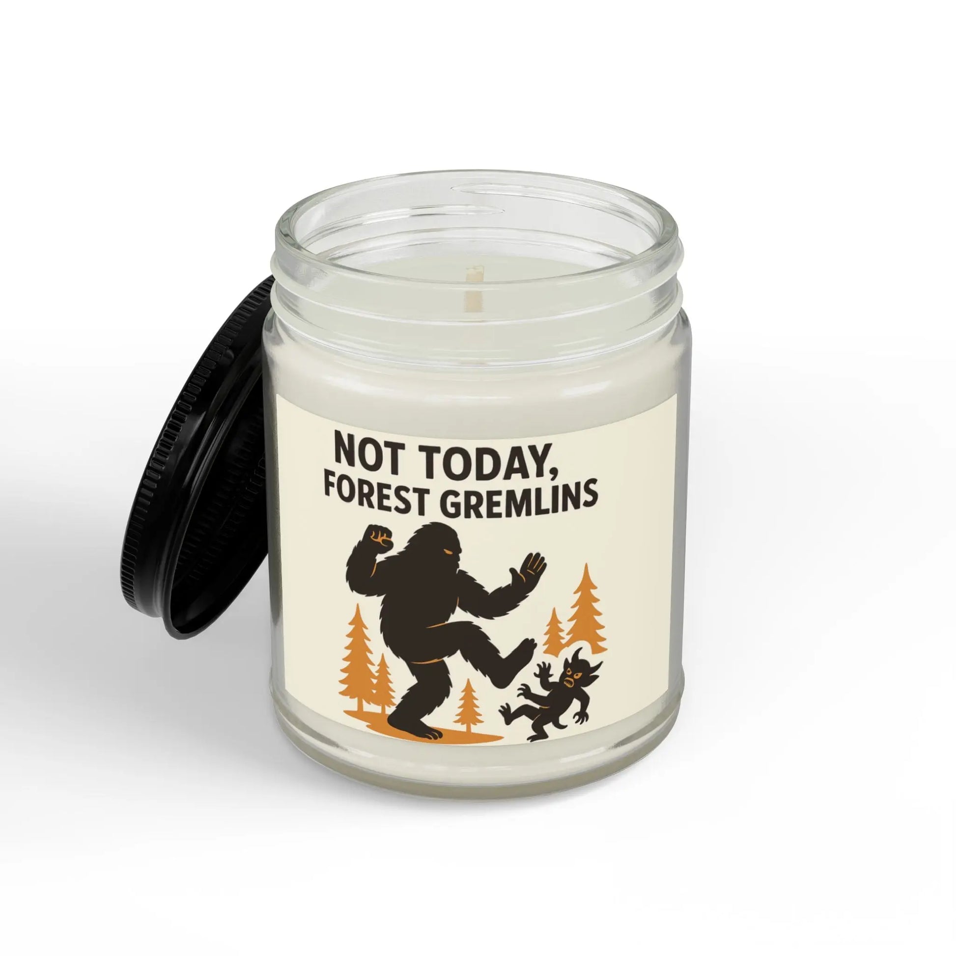 Not Today Forest Gremlins Soy Candle — 4oz & 9oz Scented Jar Printify