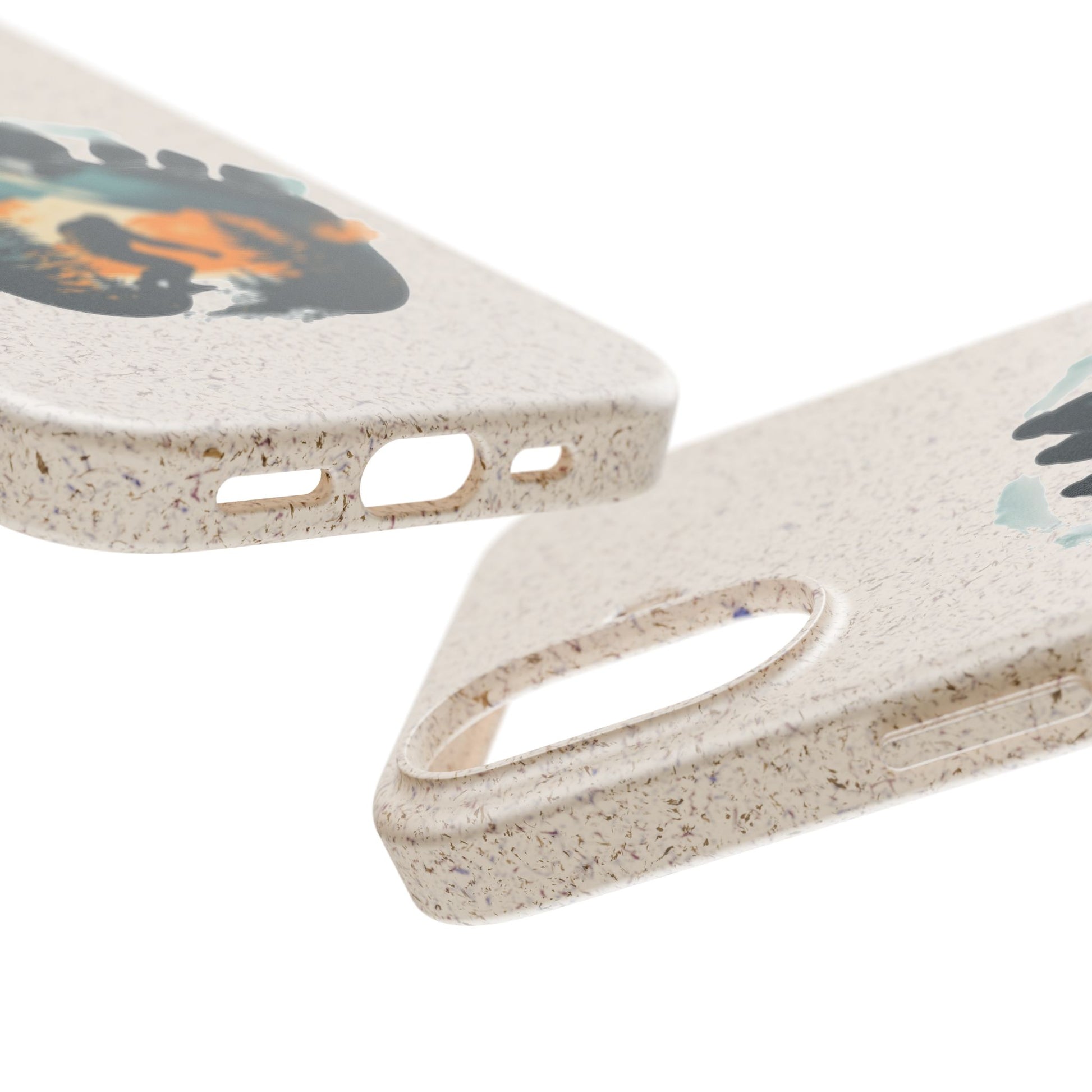 Bigfoot Print Phone Case – Compostable PLA & Bamboo Forest Design Printify