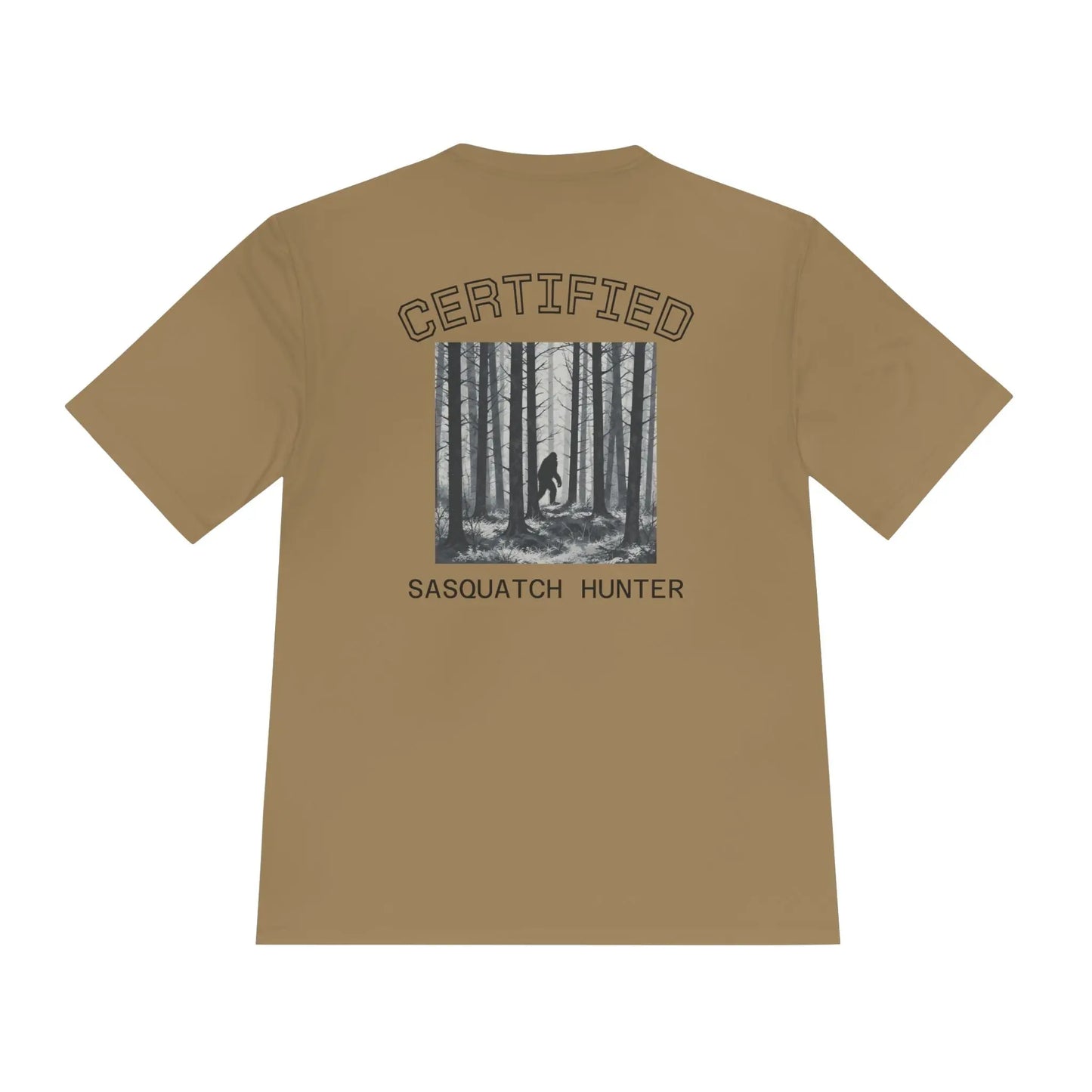 Certified Sasquatch Hunter Tee — Bigfoot Forest Graphic Shirt Printify