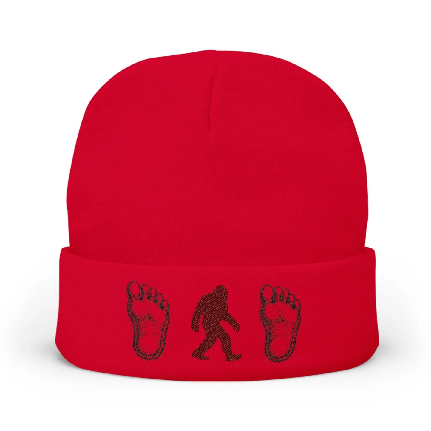 Embroidered Sasquatch Beanie – Cozy Knit Hat for Bigfoot Lovers