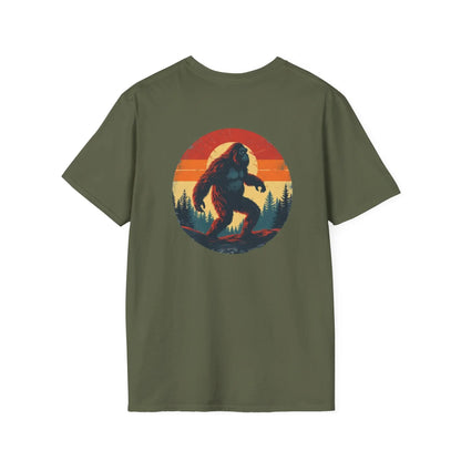 Bigfoot Sunset Tee — vintage outdoors graphic, soft all‑day comfort