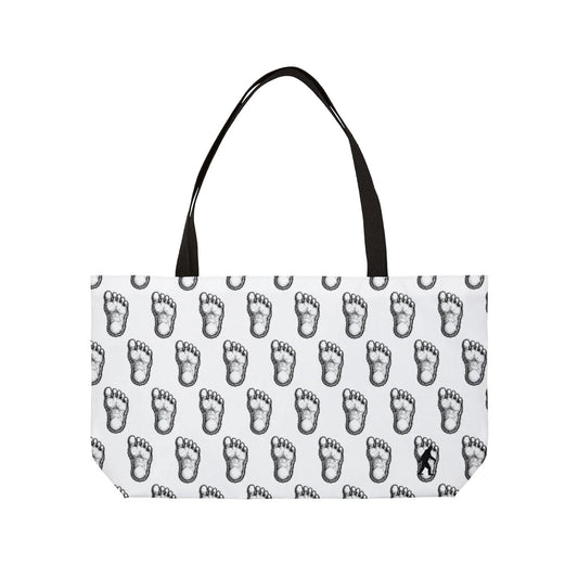 Bigfoot Paw Print Weekender Tote — Funny Sasquatch Travel Bag