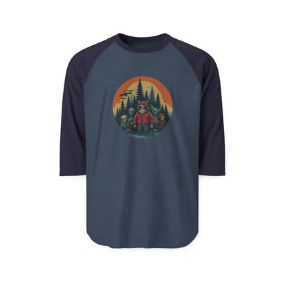 Forest Adventure Unisex Raglan Shirt – Campfire & Hiking Tee, Outdoor Lover Gift, Casual Nature Apparel - Squatch Wear