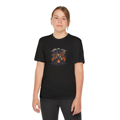 Youth Adventure Tee – Kids’ Mountain Design Outdoor & Hiking Shirt, Perfect Gift for Young Nature Lovers Printify