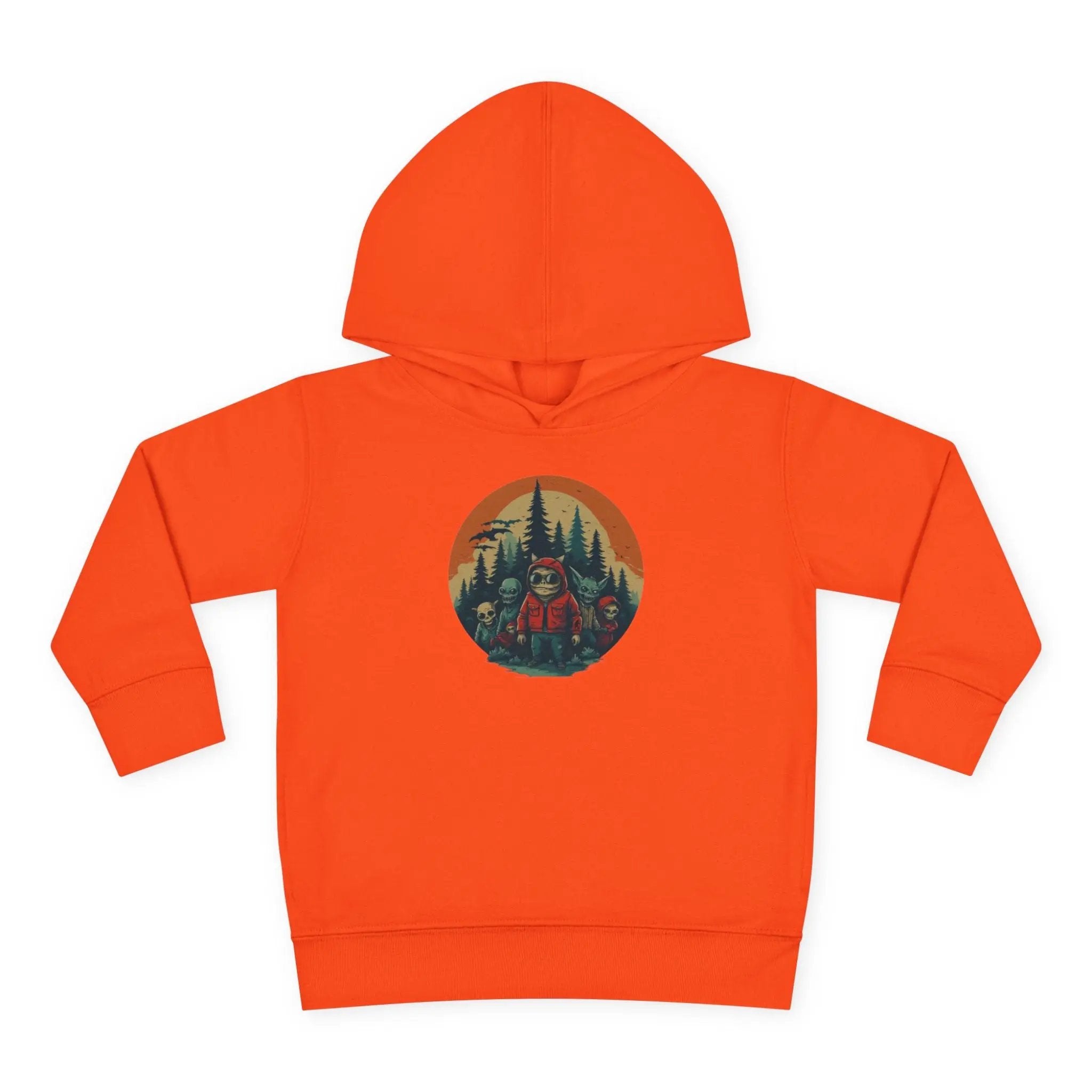 Adventure-Ready Toddler Pullover Fleece Hoodie – Cozy Kids Hoodie, Camping-Themed Gift, Fall/Winter Toddler Apparel Printify