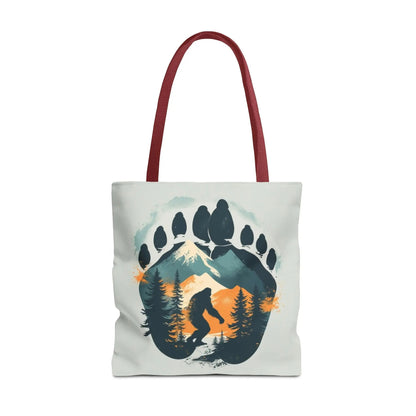 Bigfoot Forest Tote Bag — Sasquatch Mountain Scenic Tote Printify