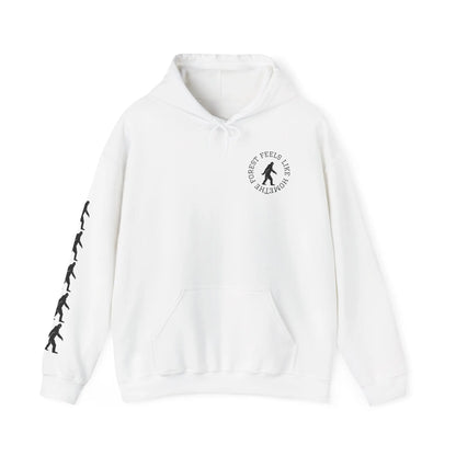 Bigfoot Forest Hoodie — Sasquatch Silhouette Sunset Pullover