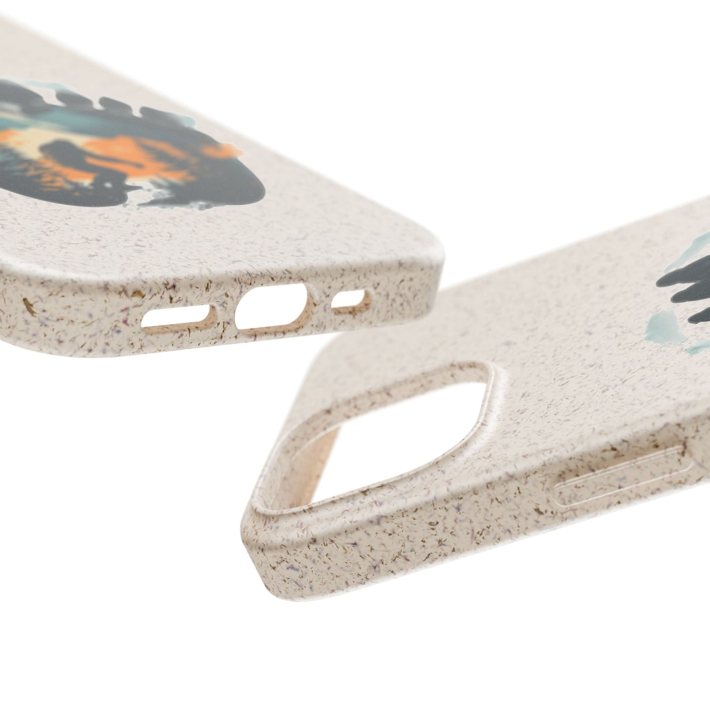 Bigfoot Print Phone Case – Compostable PLA & Bamboo Forest Design Printify