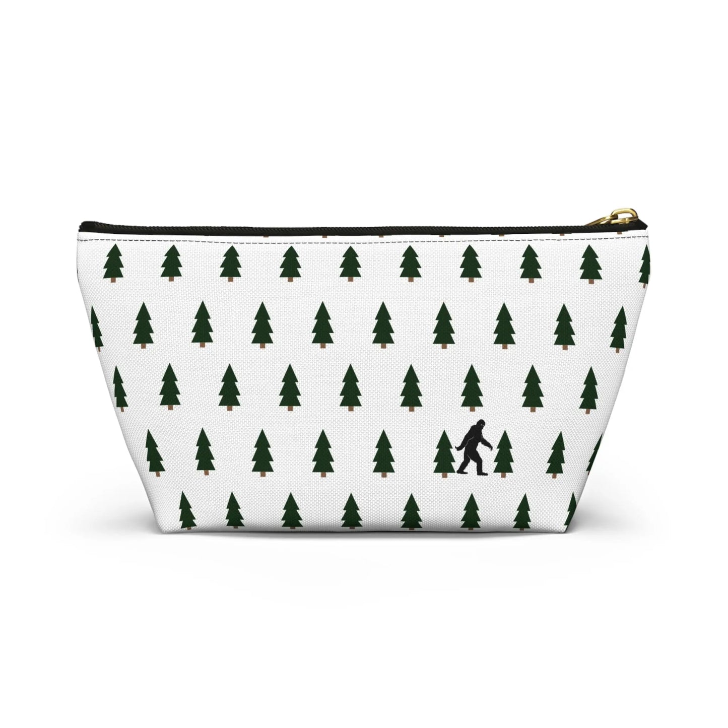 Bigfoot and Alien Accessory Pouch – Woodland Zip-Top Organizer Bag Printify