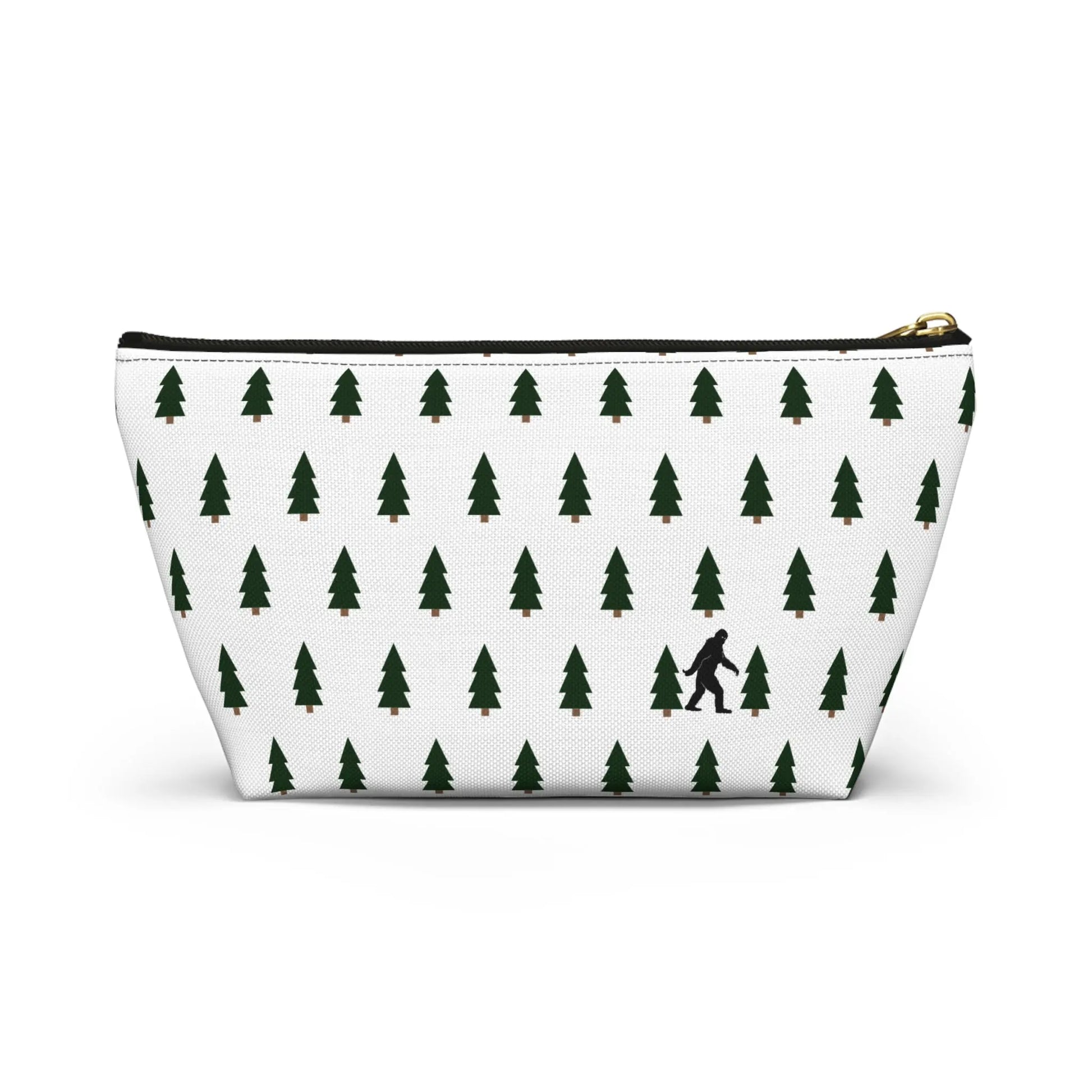 Bigfoot and Alien Accessory Pouch – Woodland Zip-Top Organizer Bag Printify