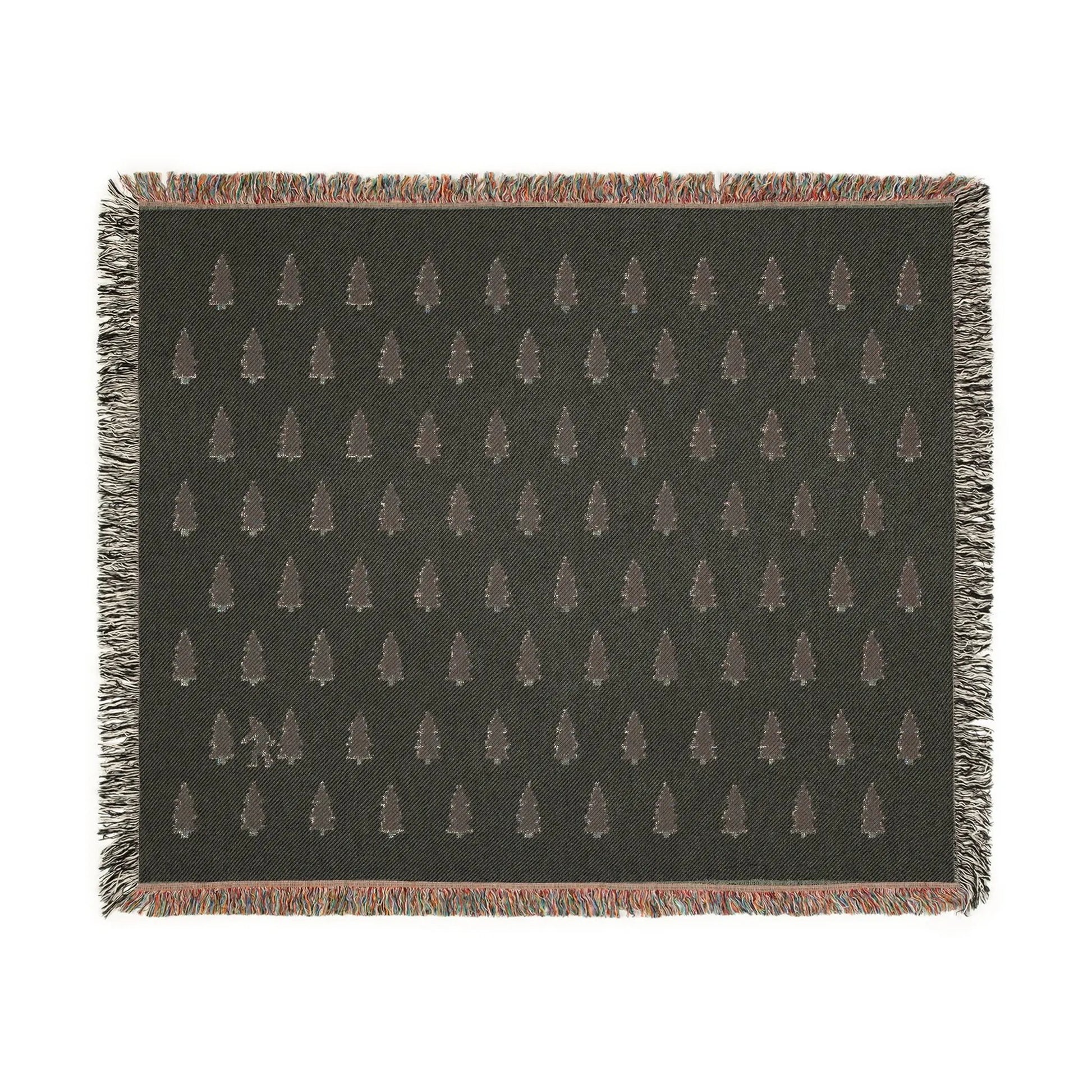 Bigfoot Woven Blanket – 100% Cotton Cozy Cryptid Throw by Squatch Wear | Sasquatch Home Décor Gift Printify