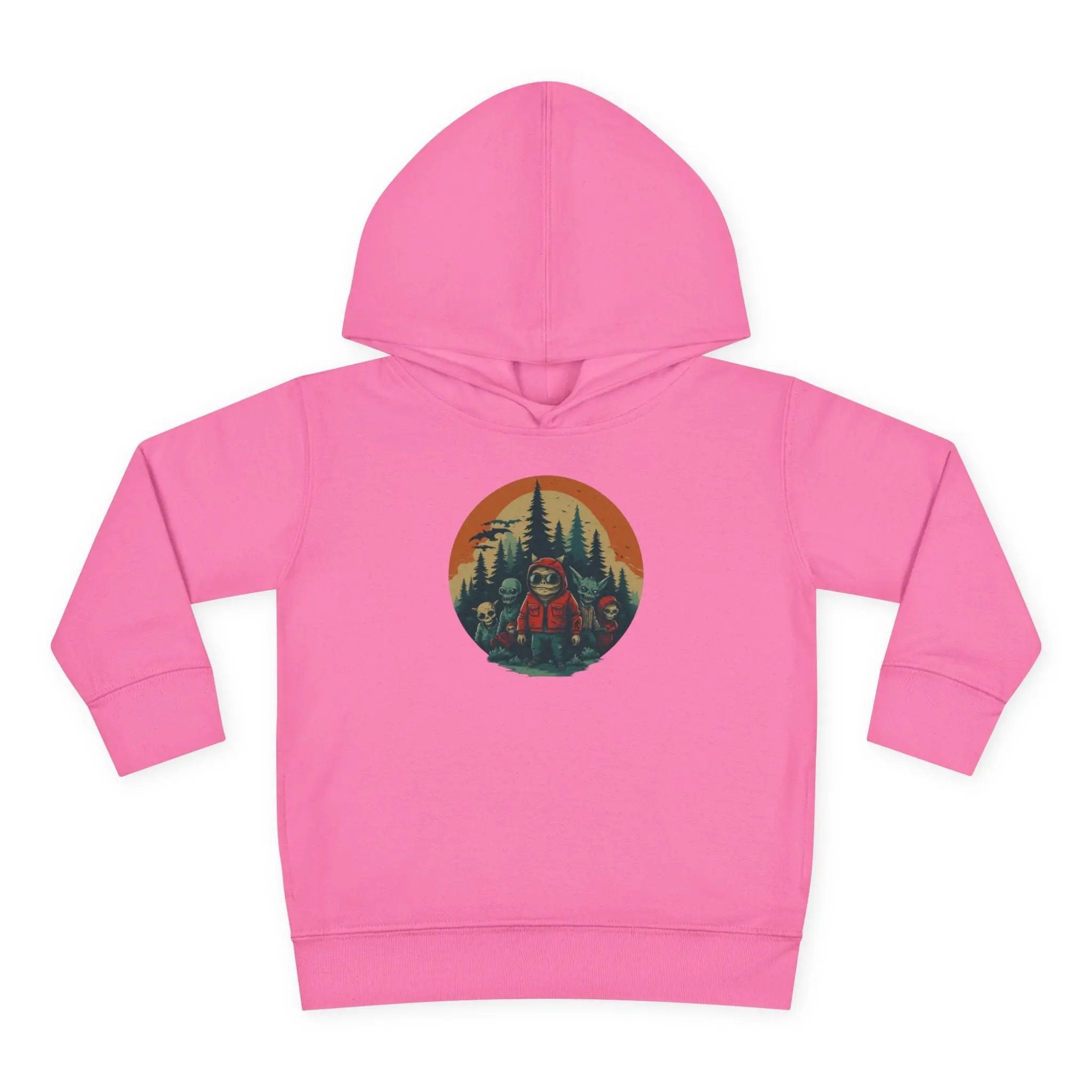Adventure-Ready Toddler Pullover Fleece Hoodie – Cozy Kids Hoodie, Camping-Themed Gift, Fall/Winter Toddler Apparel Printify