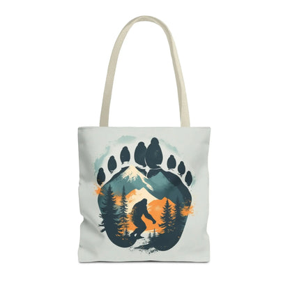 Bigfoot Forest Tote Bag — Sasquatch Mountain Scenic Tote Printify