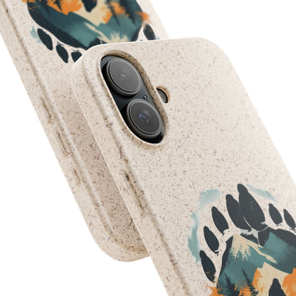 Bigfoot Print Phone Case – Compostable PLA & Bamboo Forest Design Printify
