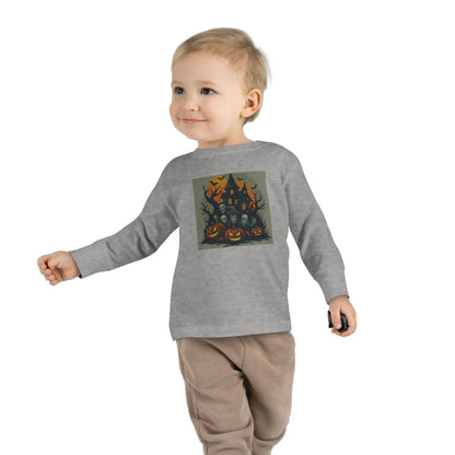 Toddler Halloween Long Sleeve Tee – Spooky Ghosts, Cute Pumpkin Shirt, Costume & Fall Outfit, Kids Party Wear Printify