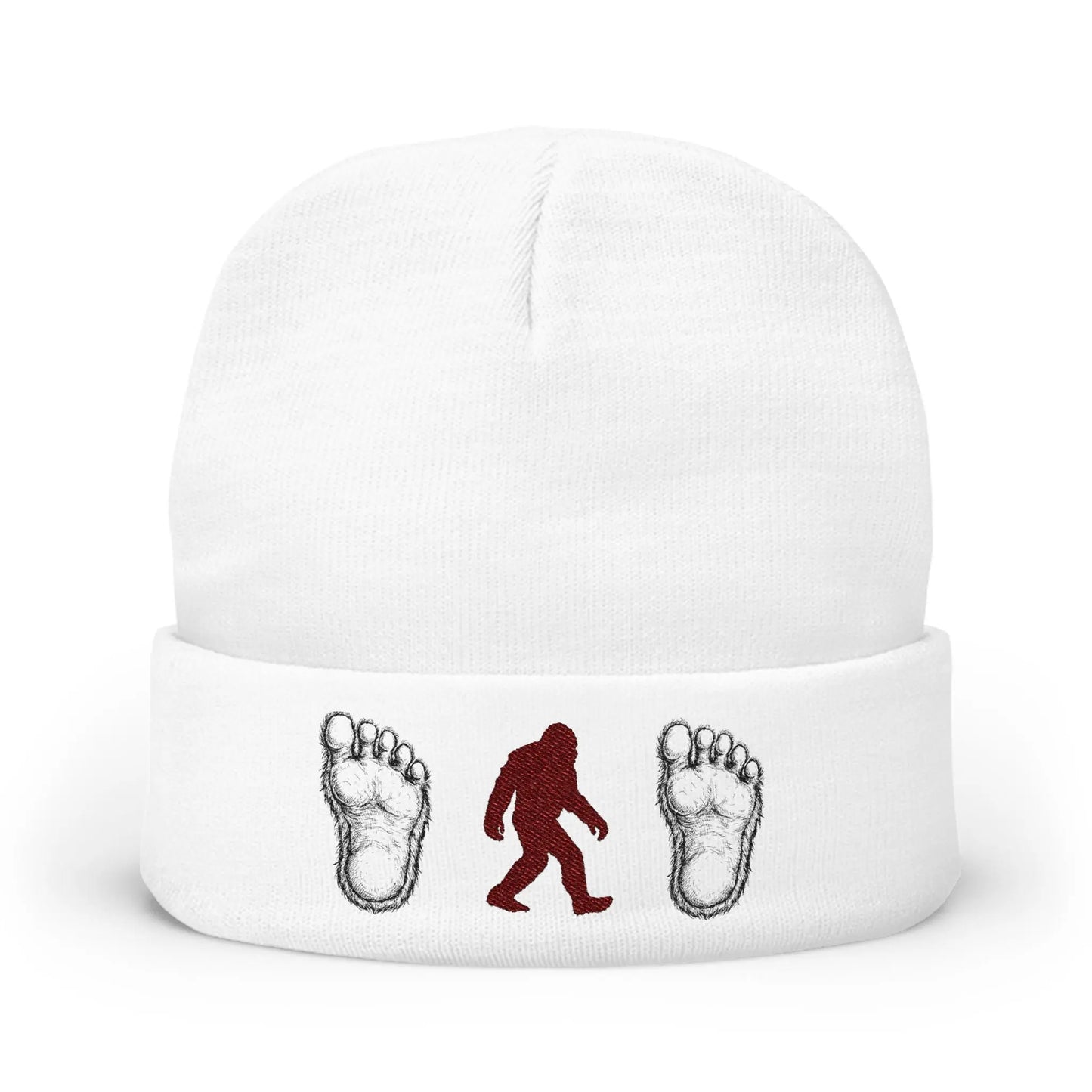 Embroidered Sasquatch Beanie – Cozy Knit Hat for Bigfoot Lovers