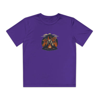 Youth Adventure Tee – Kids’ Mountain Design Outdoor & Hiking Shirt, Perfect Gift for Young Nature Lovers Printify