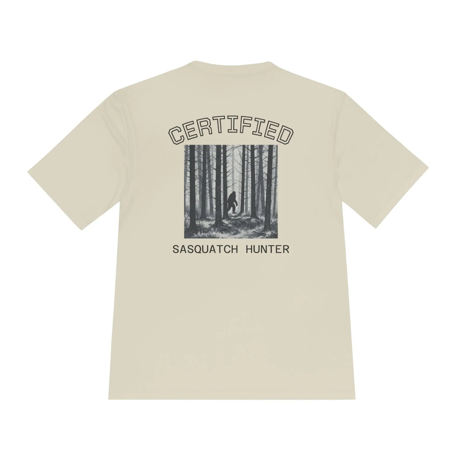 Certified Sasquatch Hunter Tee — Bigfoot Forest Graphic Shirt Printify