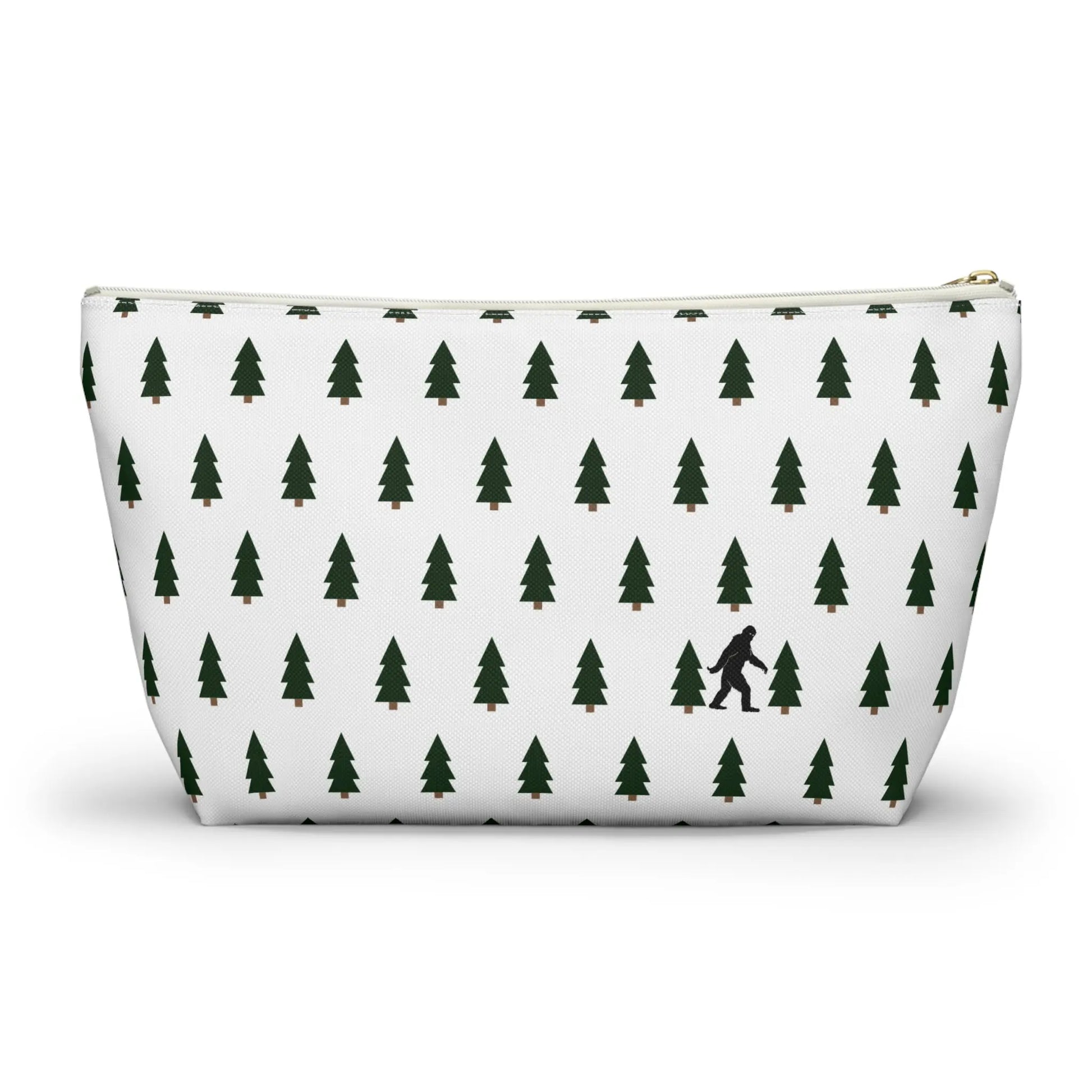 Bigfoot and Alien Accessory Pouch – Woodland Zip-Top Organizer Bag Printify