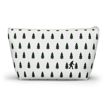 Bigfoot and Alien Accessory Pouch – Woodland Zip-Top Organizer Bag Printify