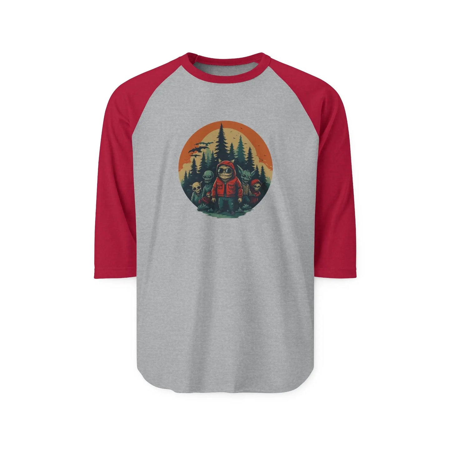 Forest Adventure Unisex Raglan Shirt – Campfire & Hiking Tee, Outdoor Lover Gift, Casual Nature Apparel - Squatch Wear