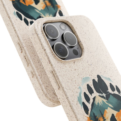 Bigfoot Print Phone Case – Compostable PLA & Bamboo Forest Design Printify