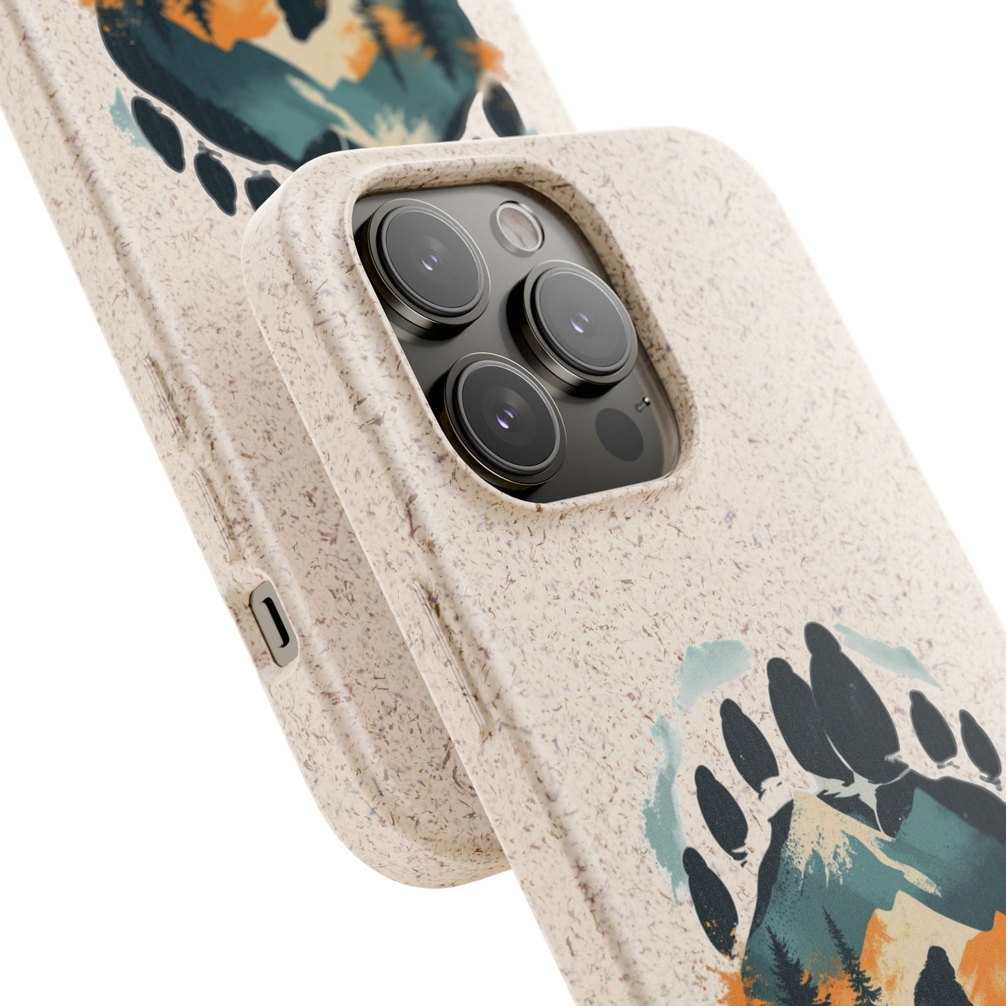 Bigfoot Print Phone Case – Compostable PLA & Bamboo Forest Design Printify