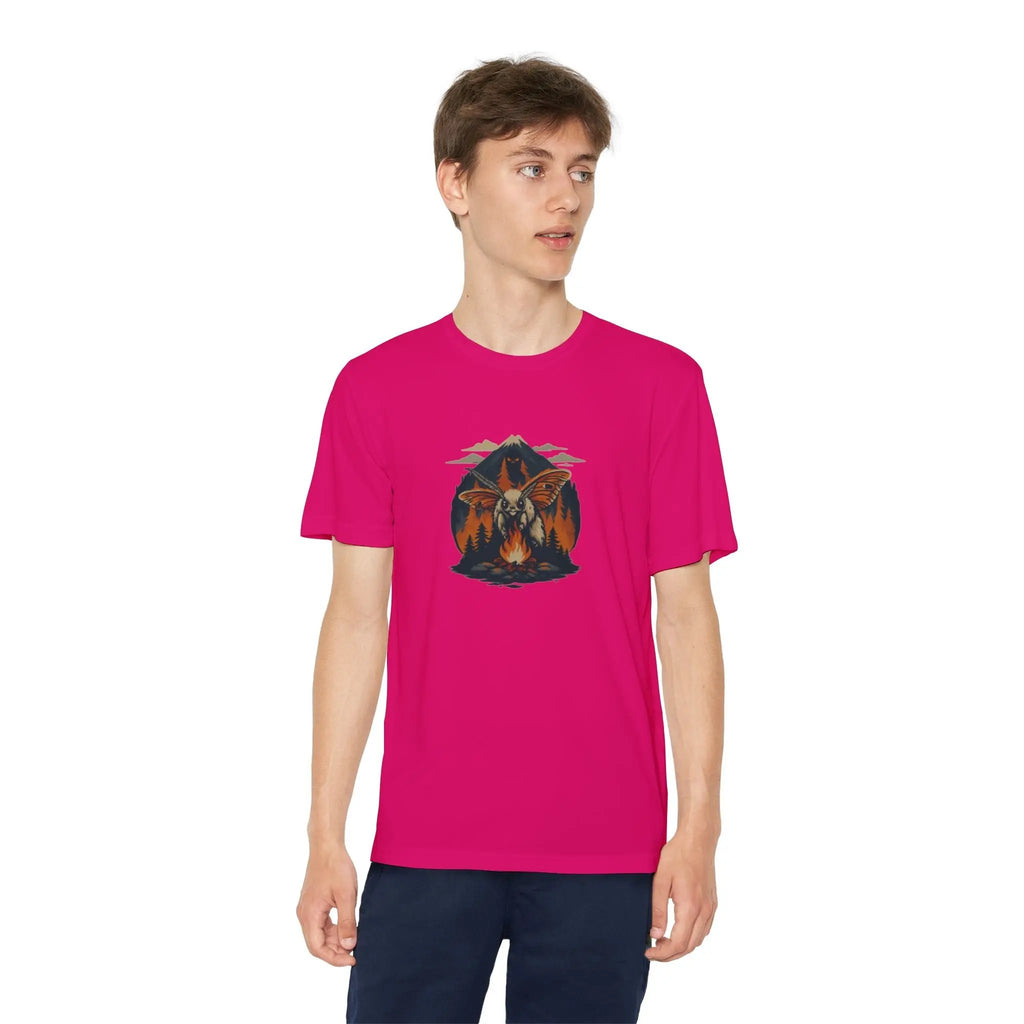 Youth Adventure Tee – Kids’ Mountain Design Outdoor & Hiking Shirt, Perfect Gift for Young Nature Lovers Printify