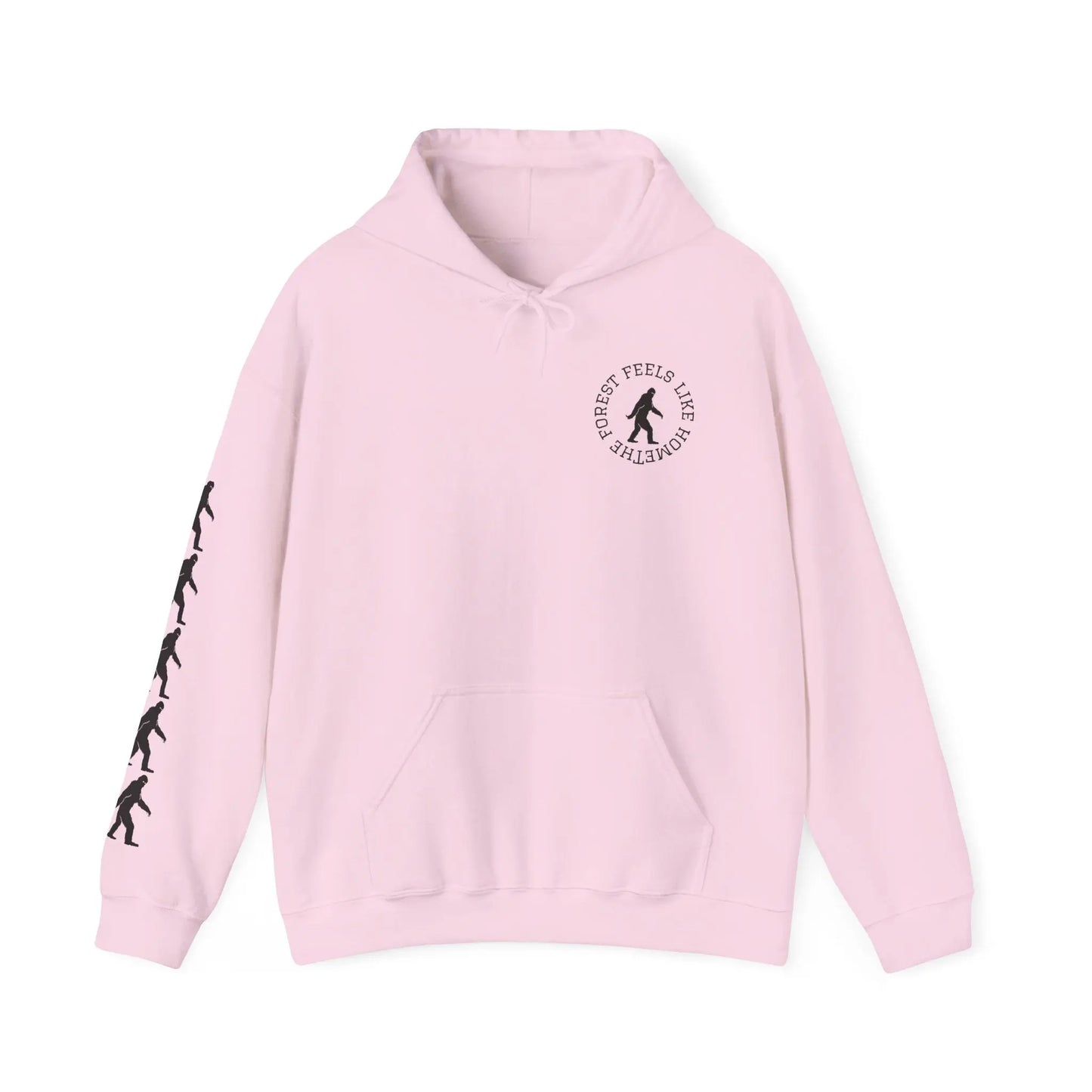 Bigfoot Forest Hoodie — Sasquatch Silhouette Sunset Pullover Printify