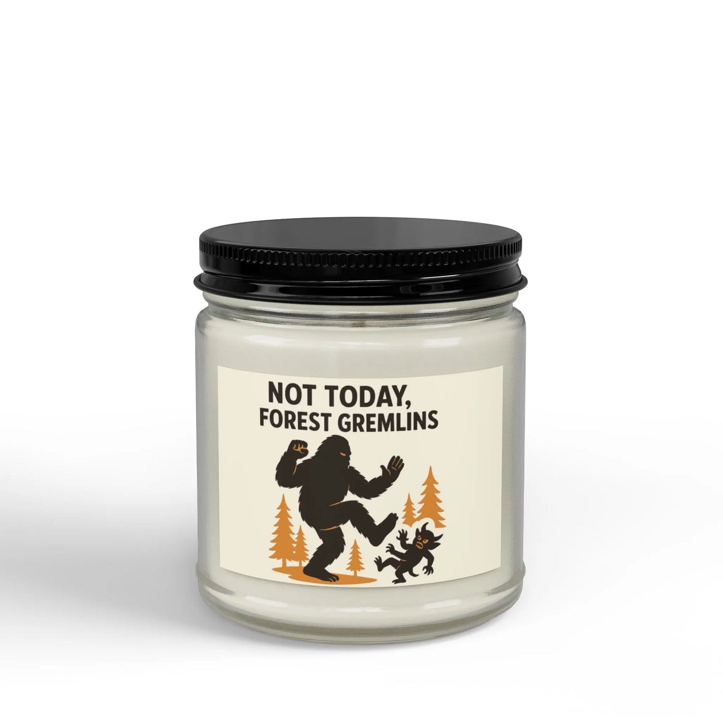 Not Today Forest Gremlins Soy Candle — 4oz & 9oz Scented Jar Printify