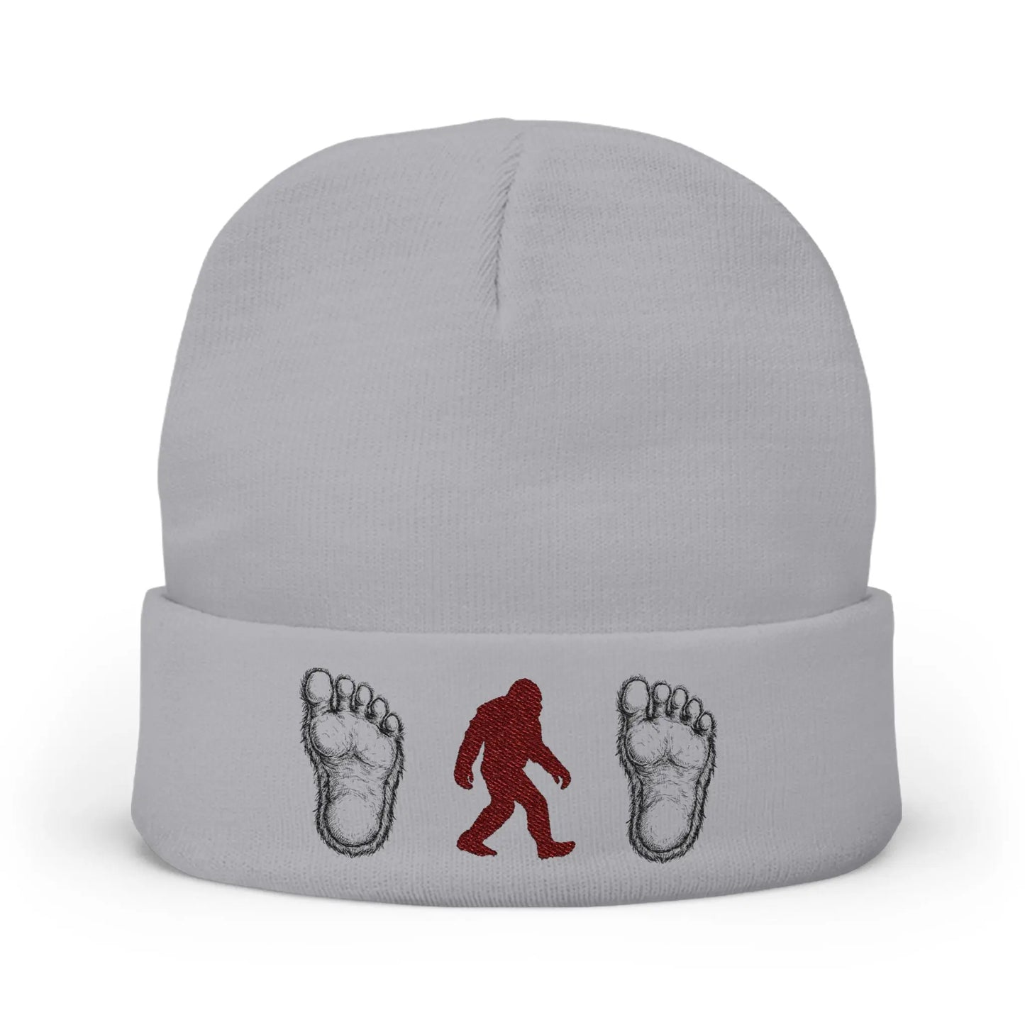 Embroidered Sasquatch Beanie – Cozy Knit Hat for Bigfoot Lovers
