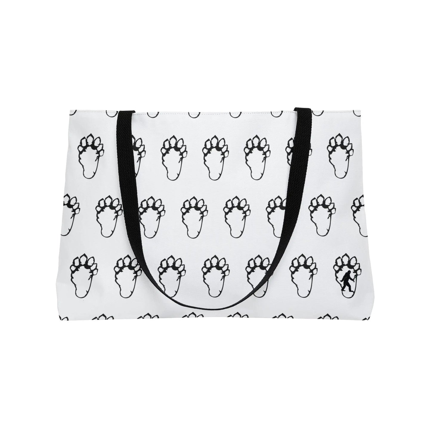 Bigfoot Paw Print Weekender Tote — Funny Sasquatch Travel Bag Printify