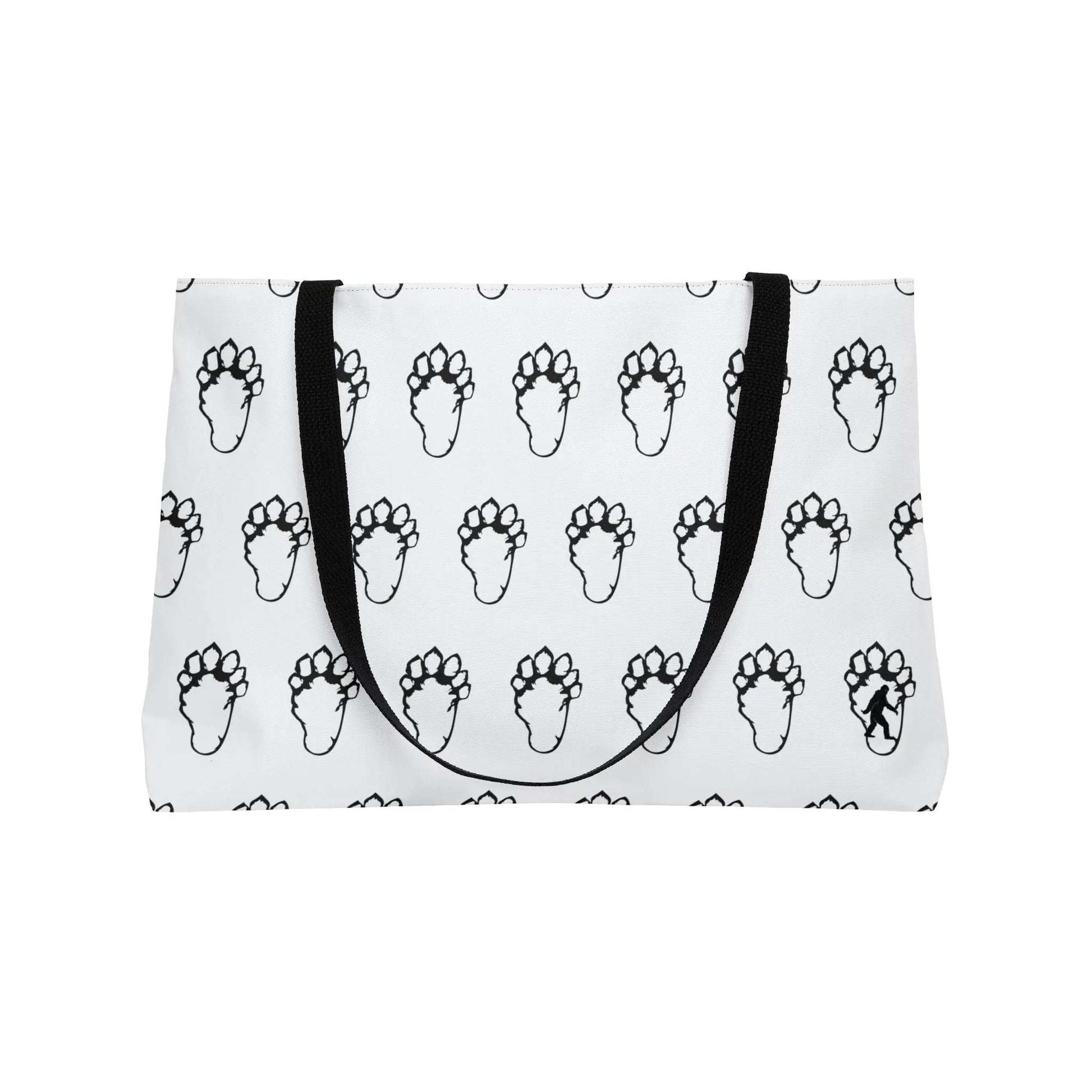 Bigfoot Paw Print Weekender Tote — Funny Sasquatch Travel Bag Printify