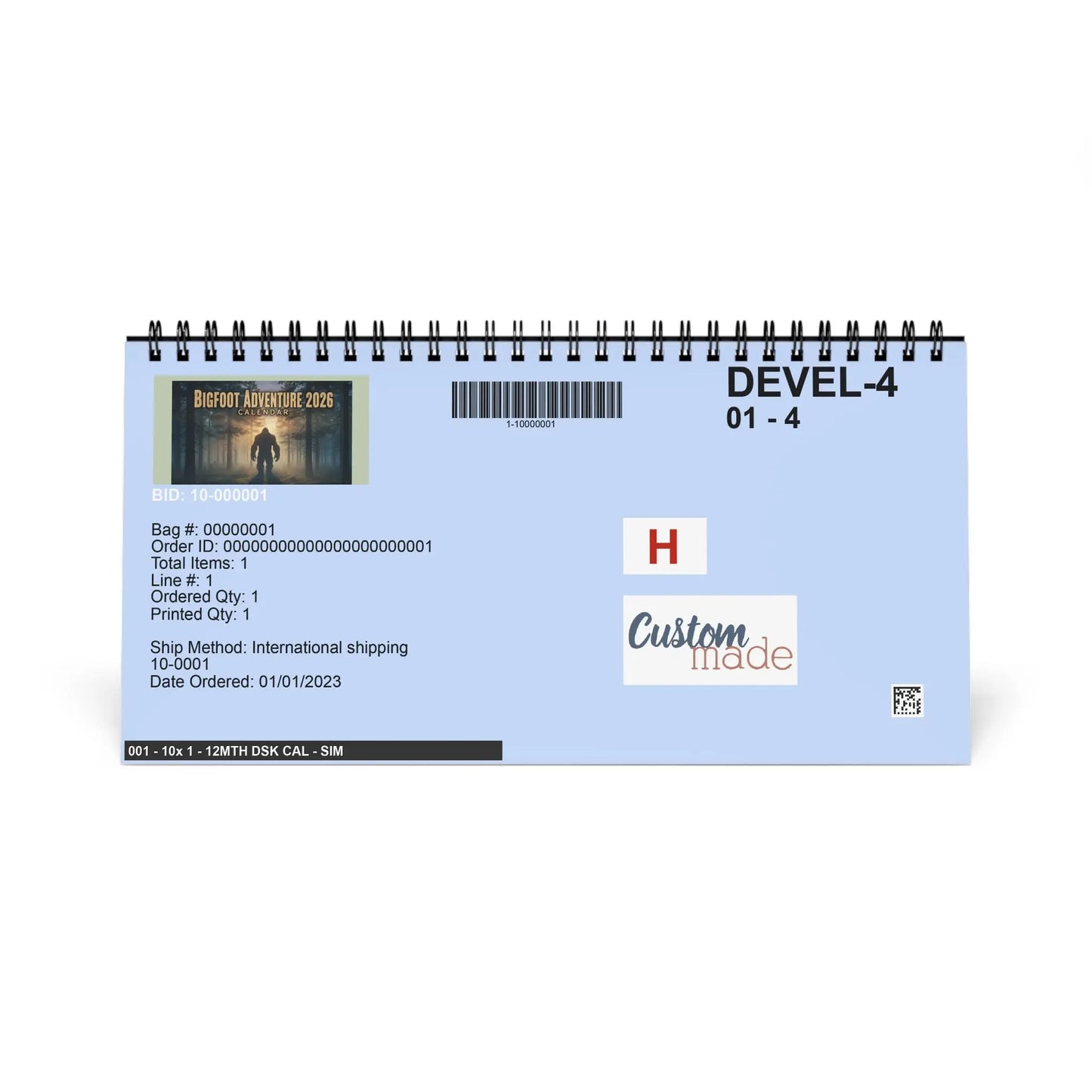 Bigfoot Adventure 2026 Desktop Calendar – Mystical Cryptid Art for Your Workspace - Squatch Wear