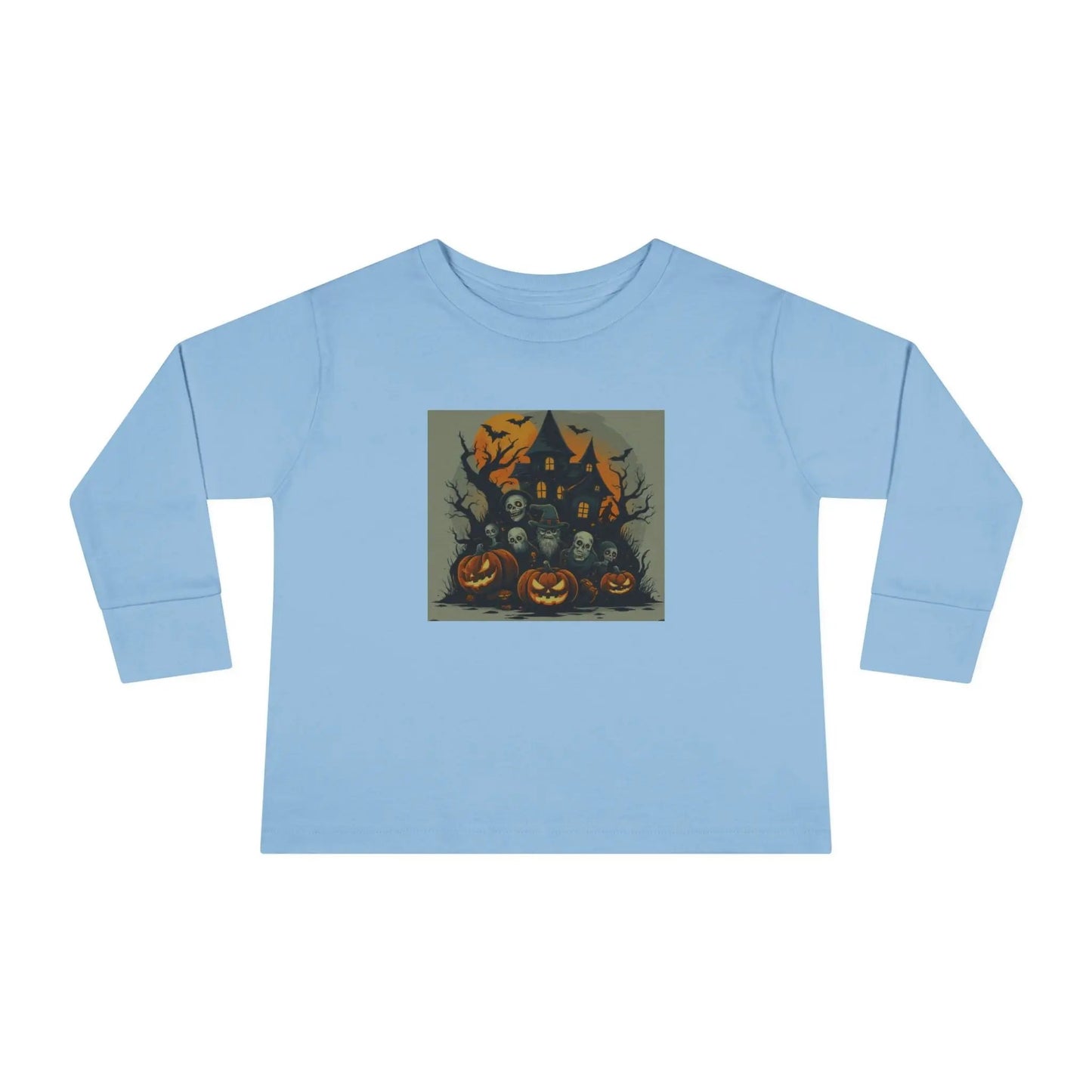 Toddler Halloween Long Sleeve Tee – Spooky Ghosts, Cute Pumpkin Shirt, Costume & Fall Outfit, Kids Party Wear Printify