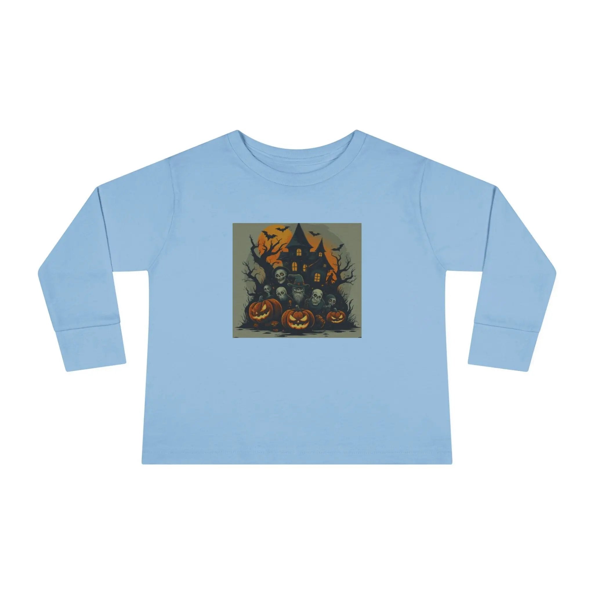 Toddler Halloween Long Sleeve Tee – Spooky Ghosts, Cute Pumpkin Shirt, Costume & Fall Outfit, Kids Party Wear Printify