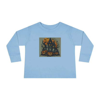 Toddler Halloween Long Sleeve Tee – Spooky Ghosts, Cute Pumpkin Shirt, Costume & Fall Outfit, Kids Party Wear Printify