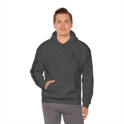 Bigfoot Forest Hoodie — Sasquatch Silhouette Sunset Pullover