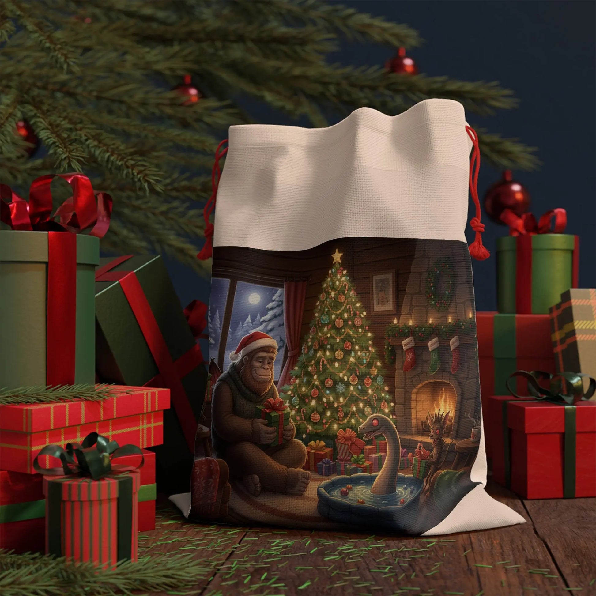 Holiday Gift Bag – Cozy Bigfoot Design | Squatch Wear Christmas & Sasquatch-Themed Gifts - Squatch Wear
