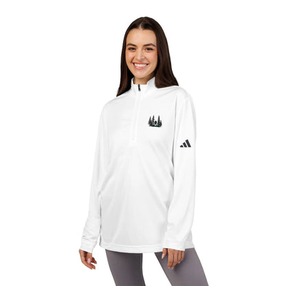 Embroidered Forest Quarter-Zip Pullover — adidas® Performance Long Sleeve Printify