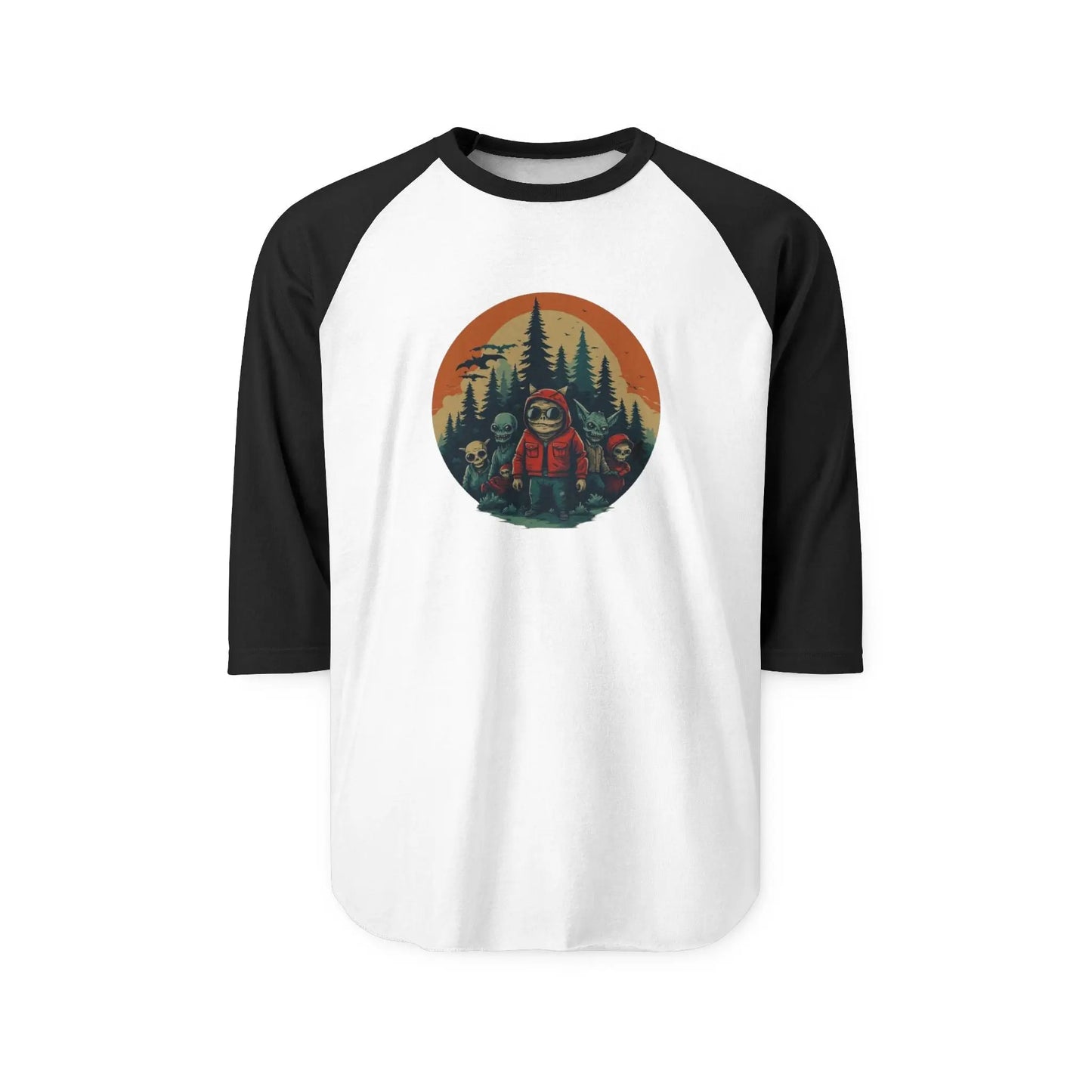 Forest Adventure Unisex Raglan Shirt – Campfire & Hiking Tee, Outdoor Lover Gift, Casual Nature Apparel - Squatch Wear