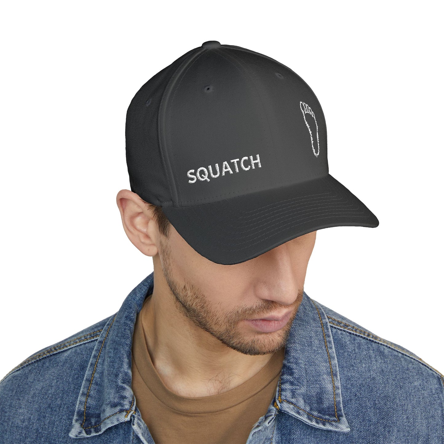 Embroidered Sasquatch Footprint – Classic Low-Profile Adventure Hat