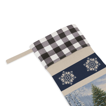 Bigfoot Christmas Stocking – Vintage Truck with Tree & Snowflake Design - Squatch Wear