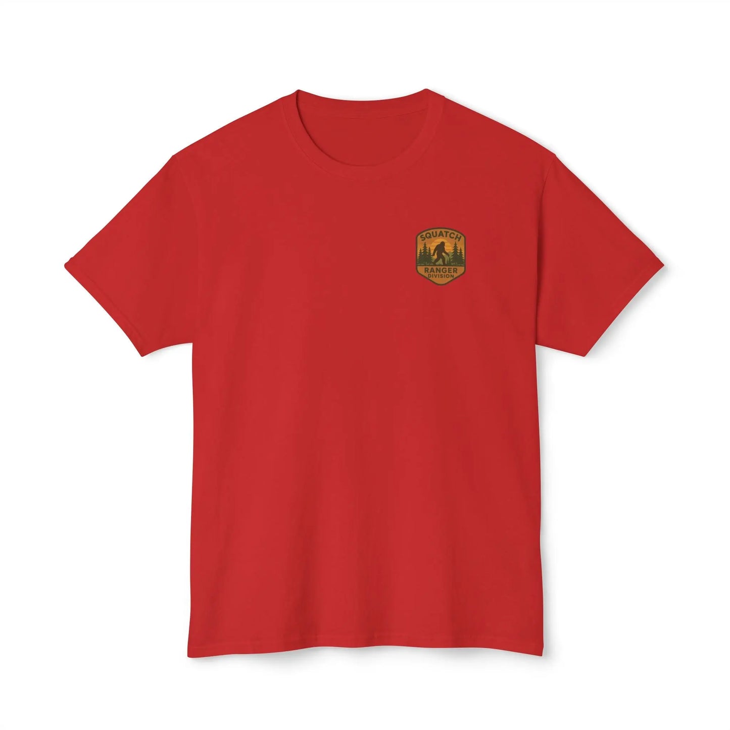 Adventure Patch T-Shirt — Vintage Mountain Forest Logo Tee | Outdoors Lifestyle Shirt