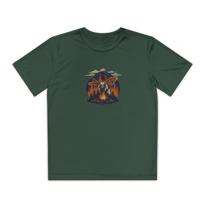 Youth Adventure Tee – Kids’ Mountain Design Outdoor & Hiking Shirt, Perfect Gift for Young Nature Lovers Printify